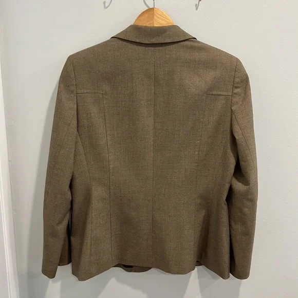 Jones New York Blazer Light Brown Stretch Easy Care Tan Size 14 - Picture 3 of 9